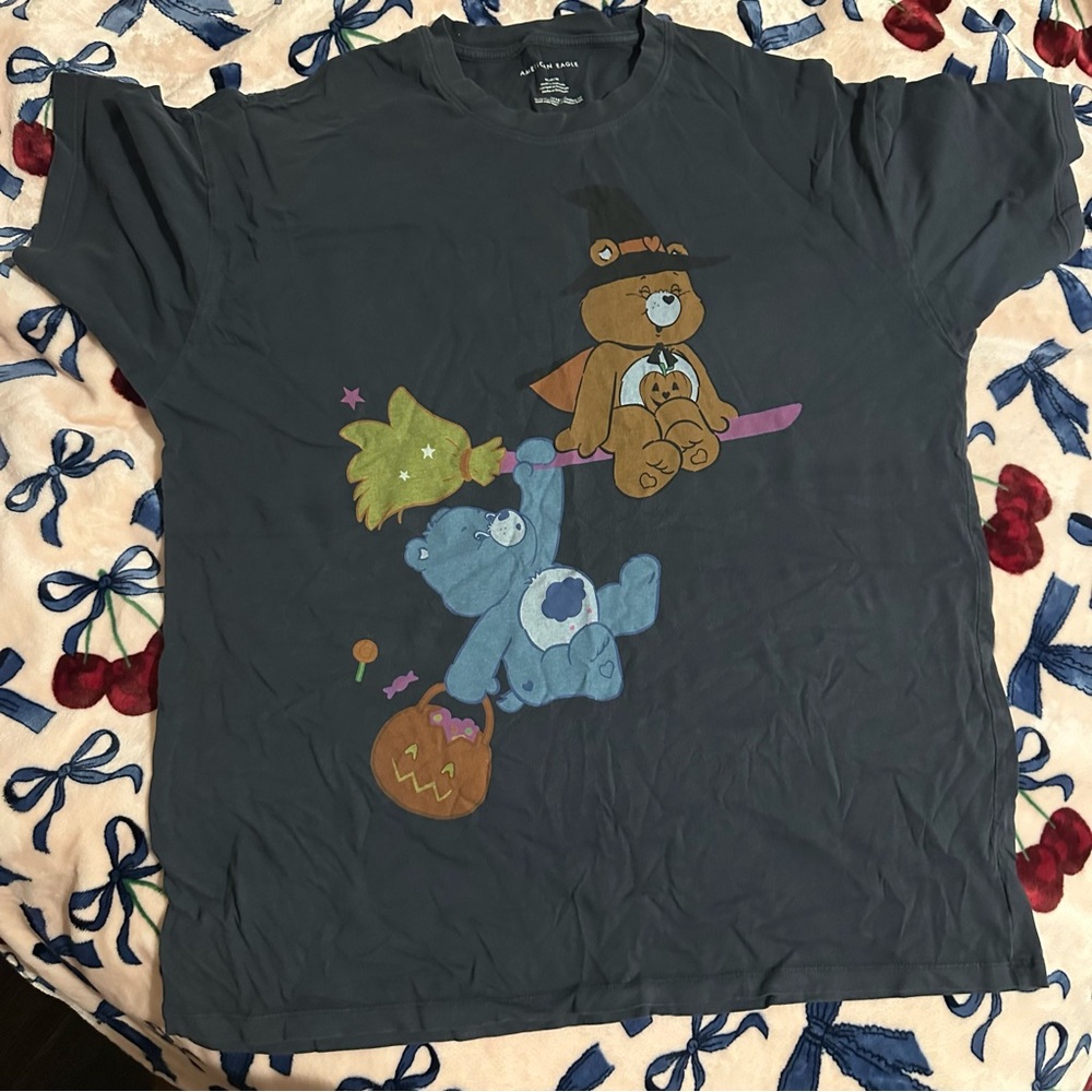 American eagle care bears oversized tee